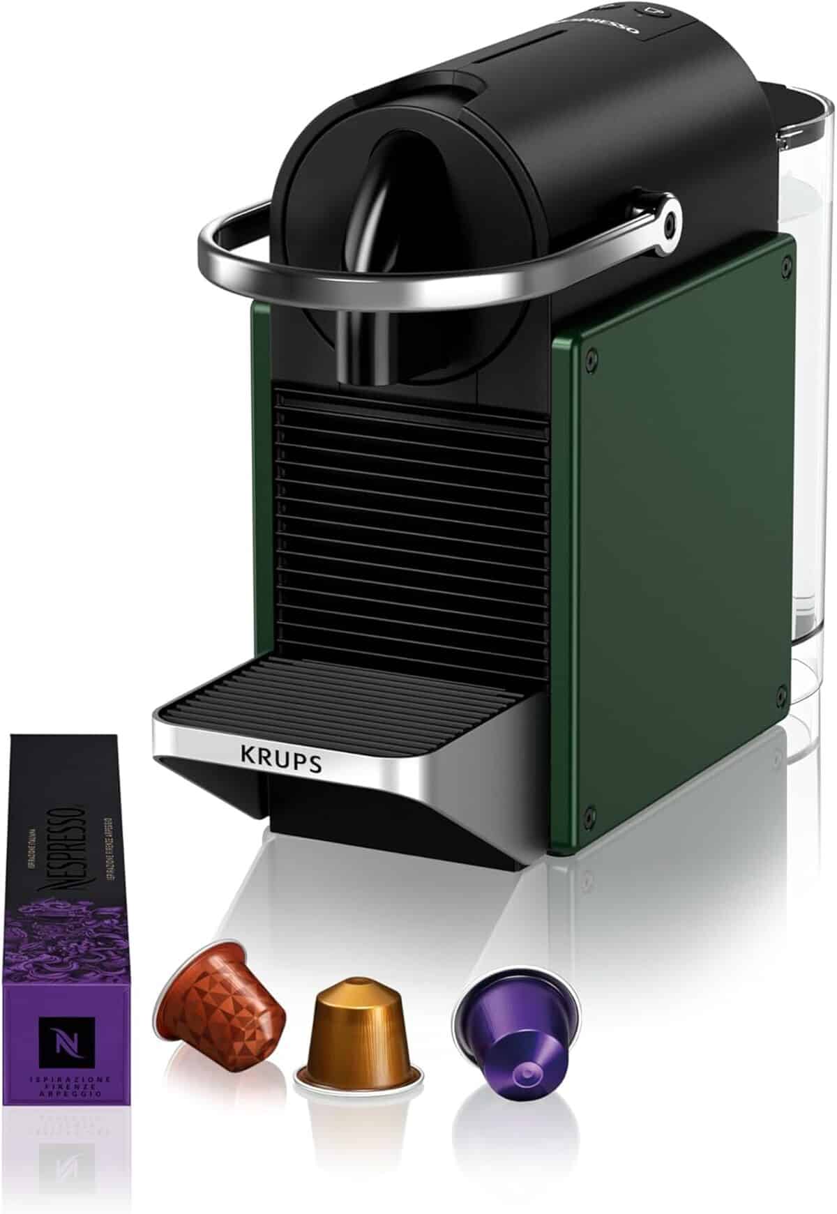 Test : machine à café Nespresso Krups Pixie vert foncé