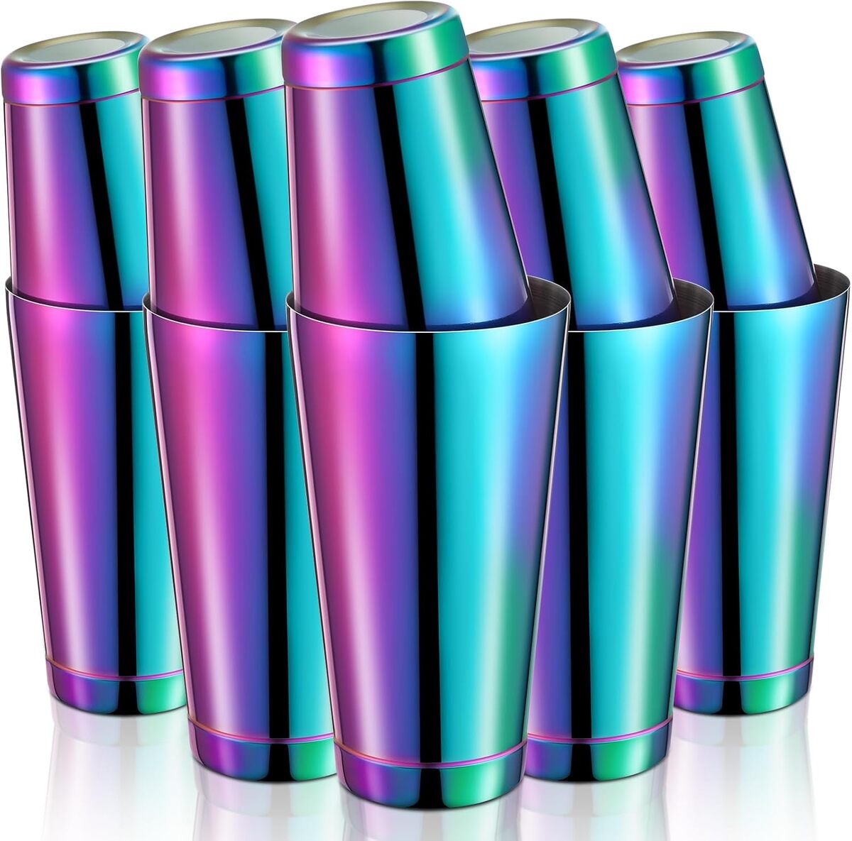 Test des shakers professionnels Boston Lallisa : qualité et style arc-en-ciel