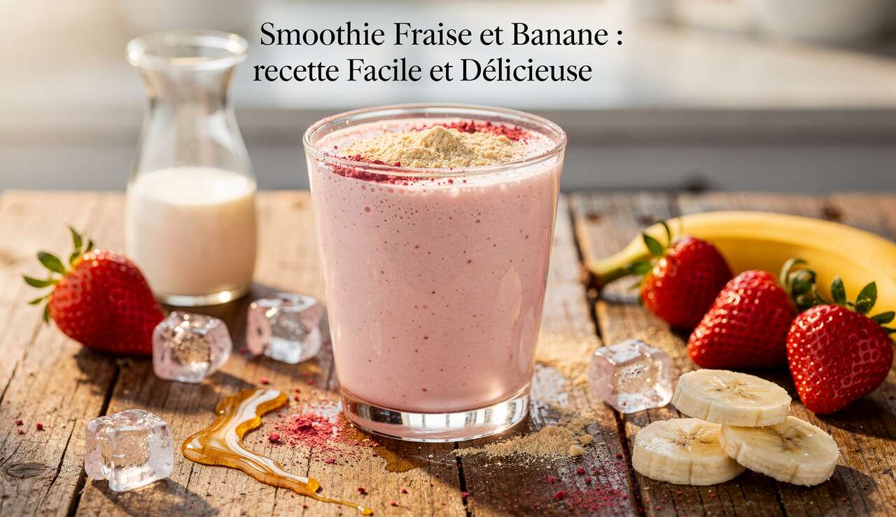 Smoothie Fraise et Banane : recette Facile et Délicieuse