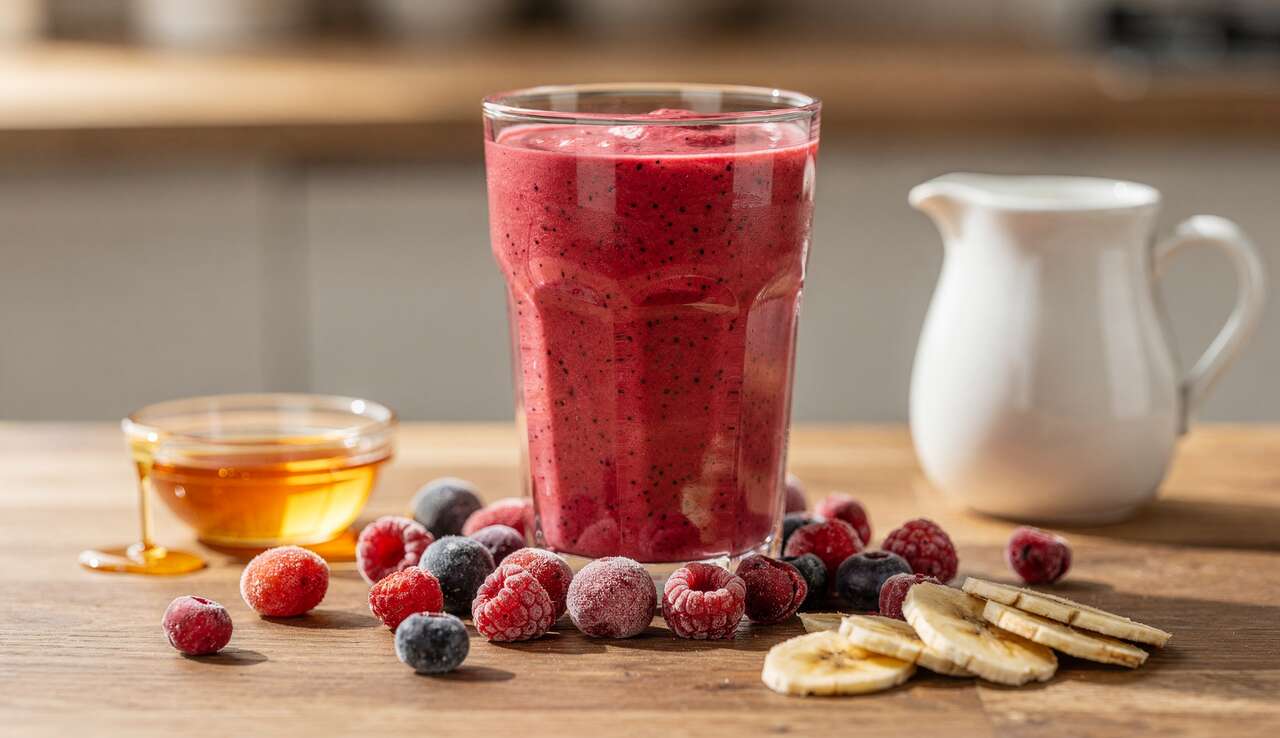 Smoothie aux fruits rouges au Thermomix : recette facile et rapide