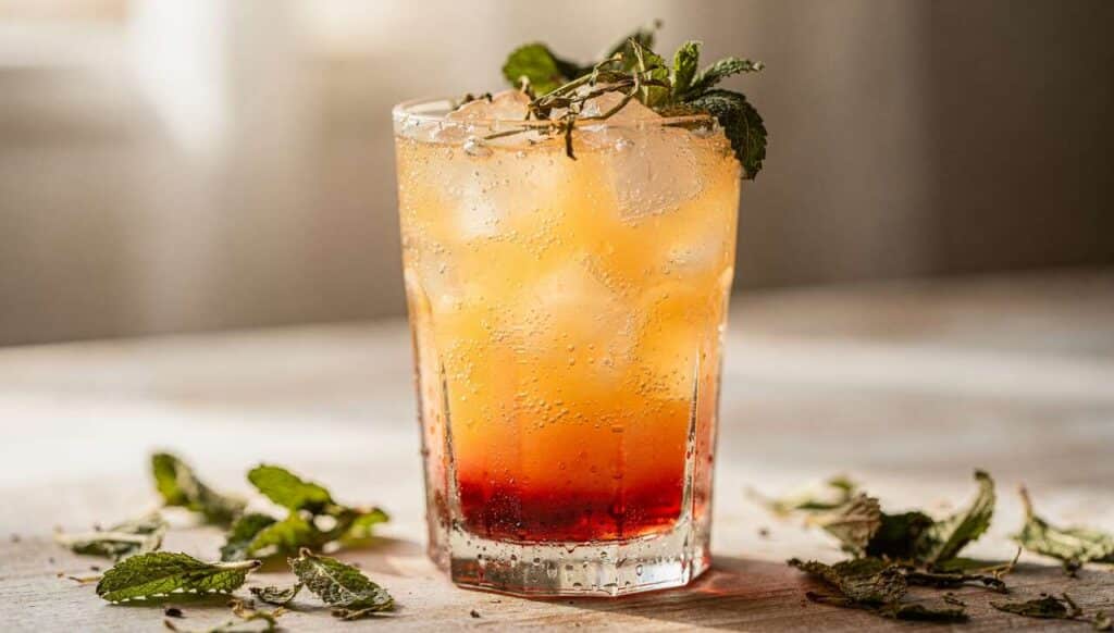 Recette de Mocktail : peach Crush revitalisant