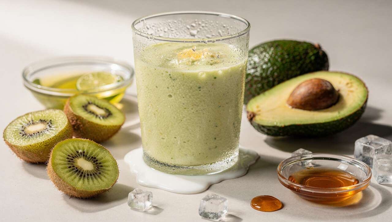 Smoothie Kiwi Zespri Sungold et Avocat : recette Exotique