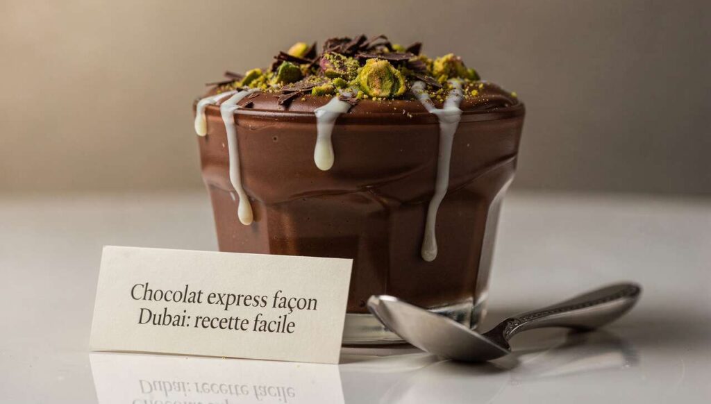 Chocolat express façon dubai : recette facile