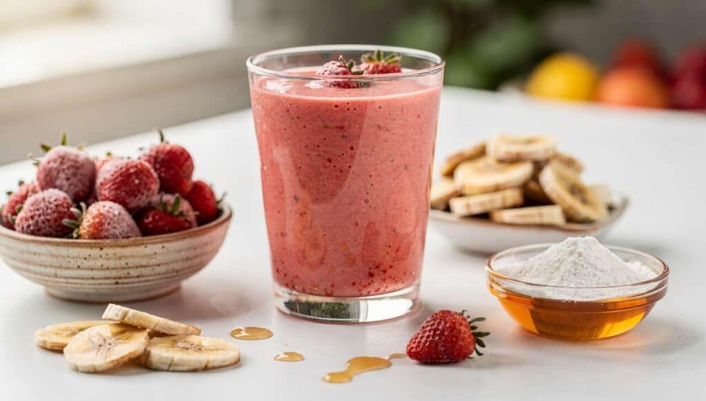 Smoothie vegan aux fraises Gariguettes : recette facile et saine