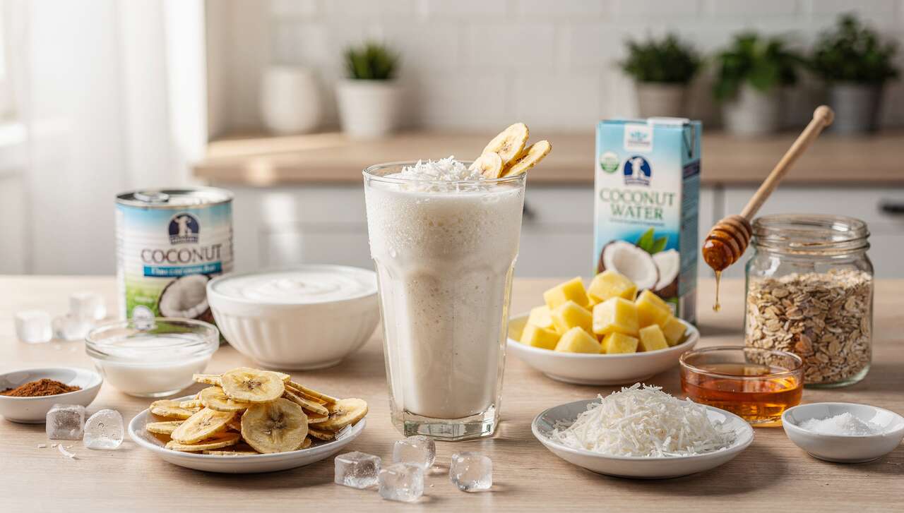 Smoothie à la noix de coco : recette rafraîchissante et facile