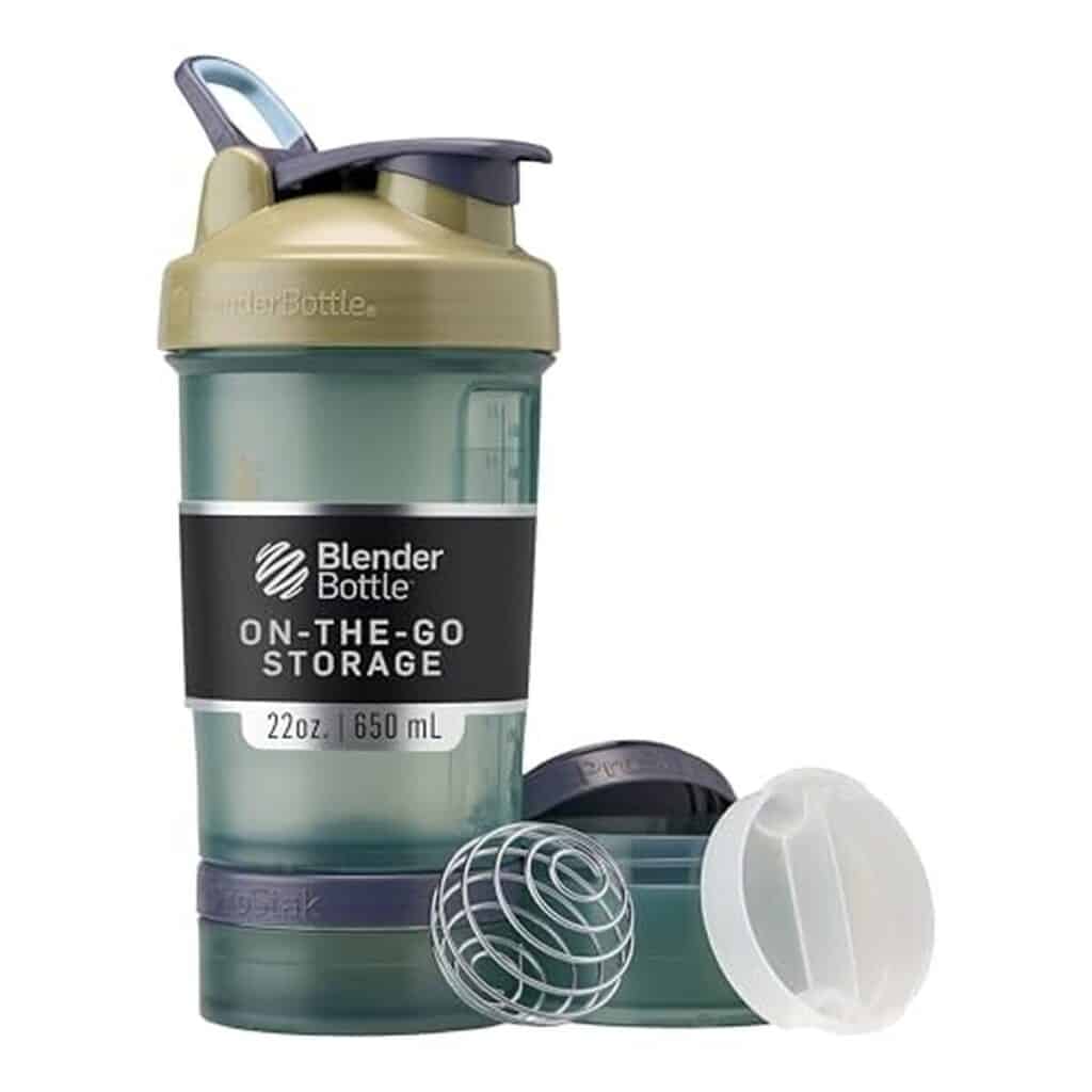 Test du shaker Blender Bottle Classic V2 ProStak 650 ml avec pilulier et rangement pour protéines