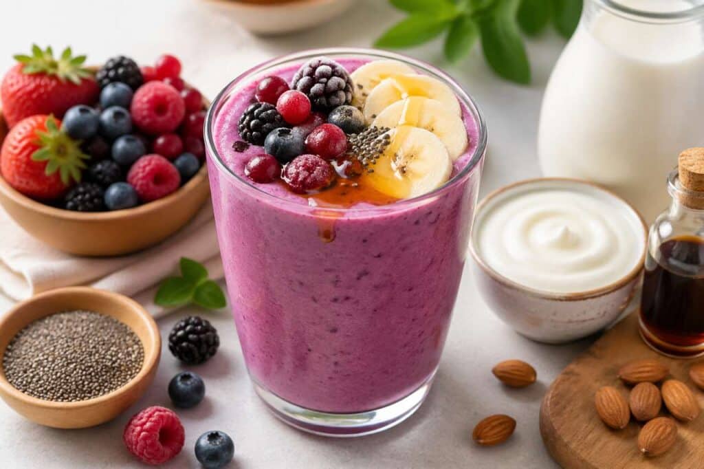 Smoothie aux fruits des bois : recette facile et délicieuse