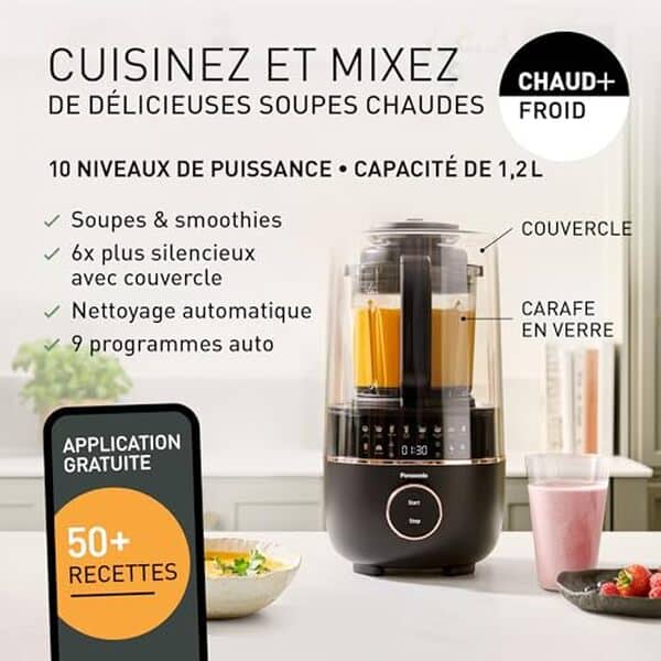 Découvrez notre analyse complète du blender chauffant Panasonic MX-HG4401KXE : une solution alliant efficacité, polyvalence et design innovant pour toutes vos préparations culinaires.