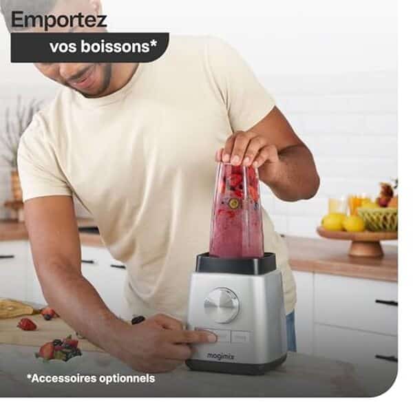 Découvrez notre test complet du blender Magimix Power 5XL, un mixeur professionnel alliant puissance et polyvalence pour toutes vos préparations culinaires.