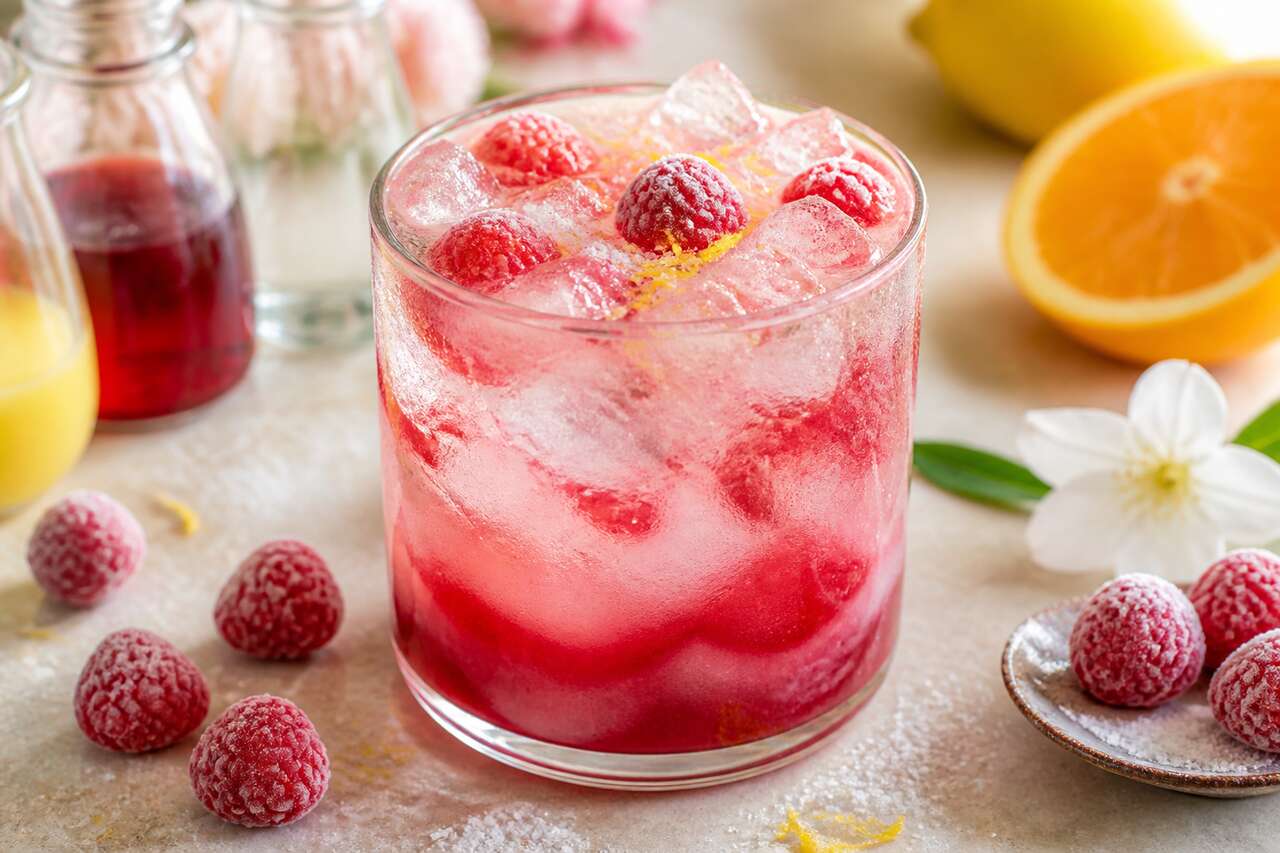 Soupe de framboises au jardin fruité : recette mocktail décadent
