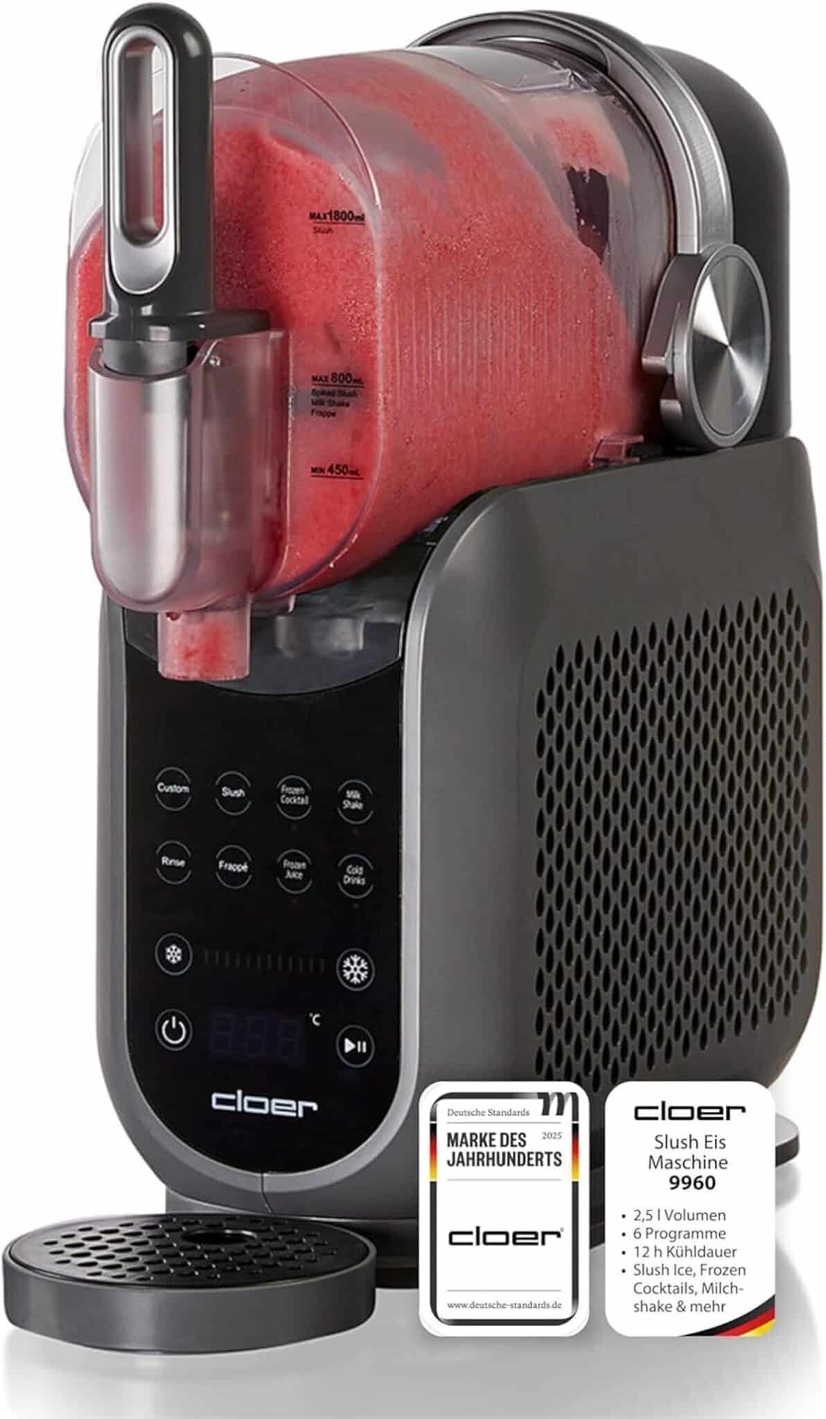Test : cloer 9960, la machine à granités polyvalente