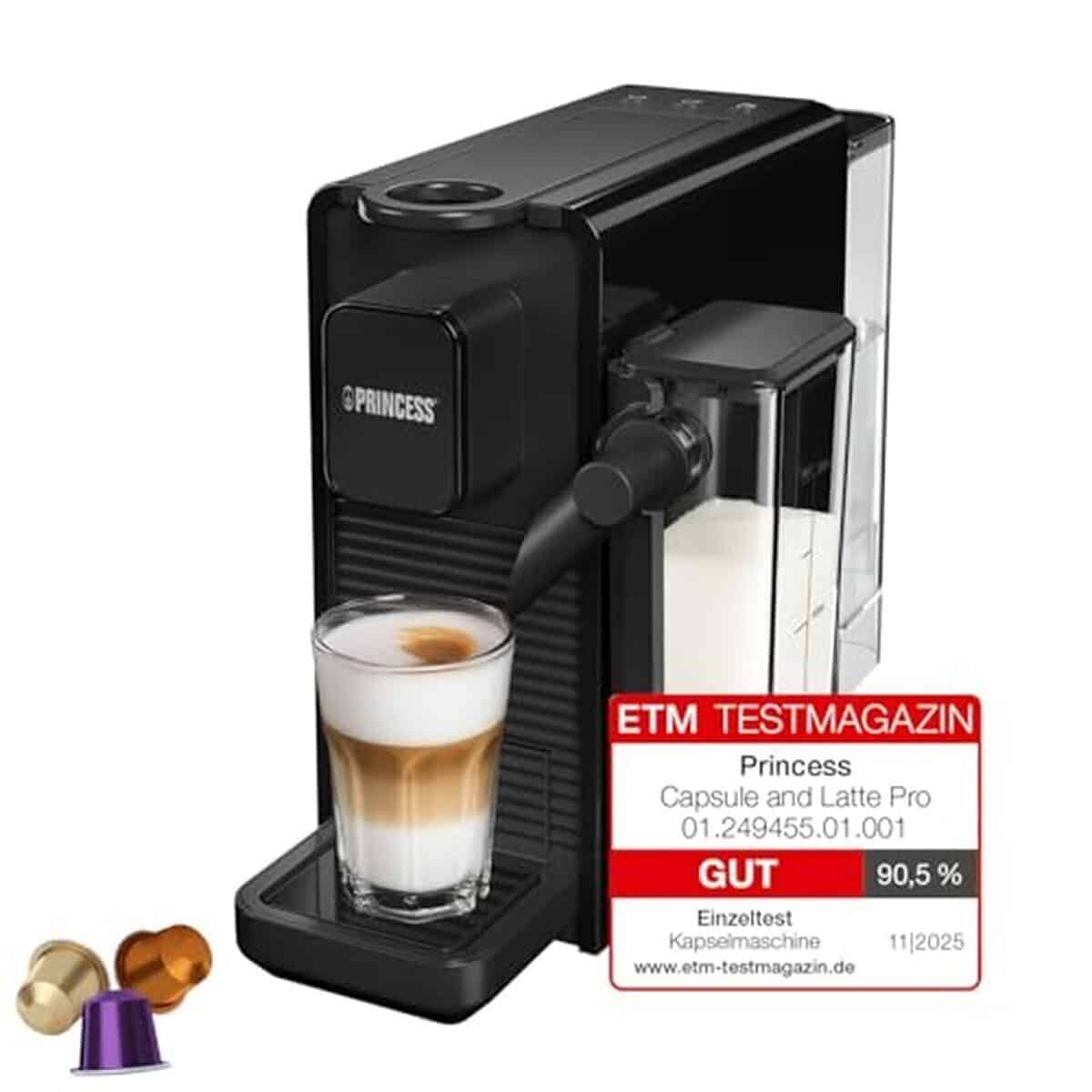 Test de la machine à café Princess Capsule and latte pro : puissance et praticité