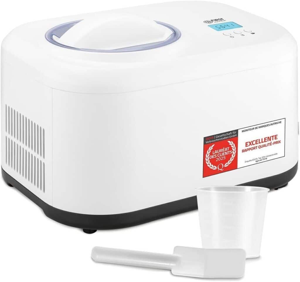 Test : sorbetière TZS First Austria 1l avec compresseur et accessoires
