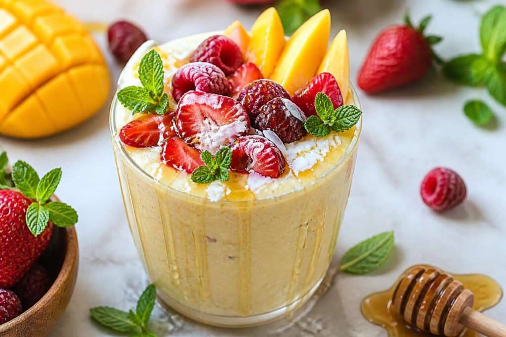 Smoothie glacé aux fruits d'été : recette rafraîchissante