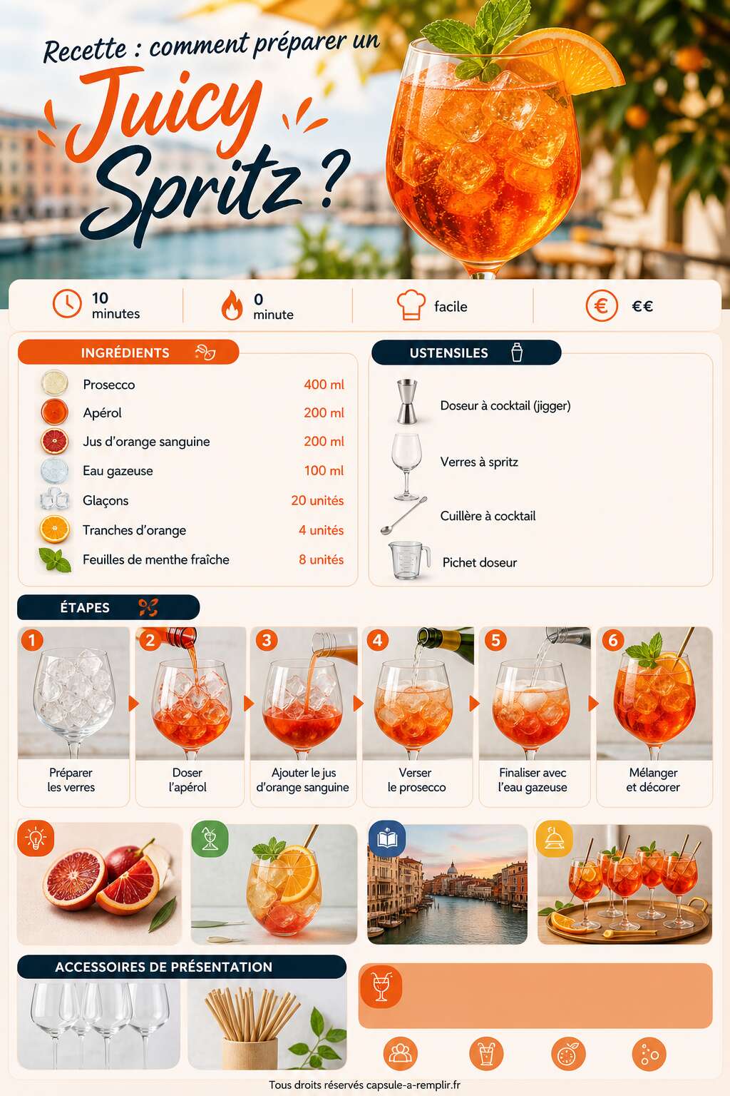 Fiche recette Recette : comment préparer un Juicy Spritz ? Fiche recette Recette : comment préparer un Juicy Spritz ?