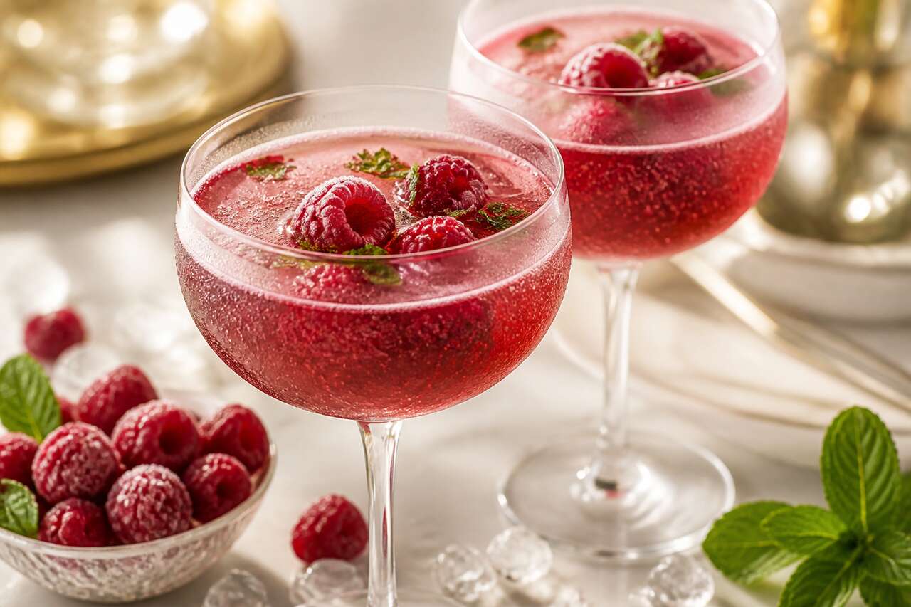 Recette du kir jardin fruité au crémant d'Alsace