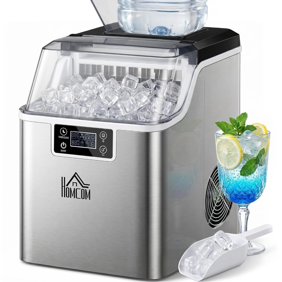 Test : machine à glaçons HOMCOM 20 kg/24h en inox