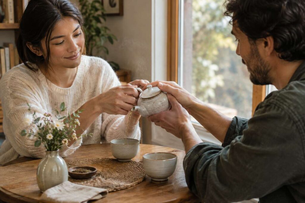 Thé et moment de partage : un peu de thé entre vous et nous