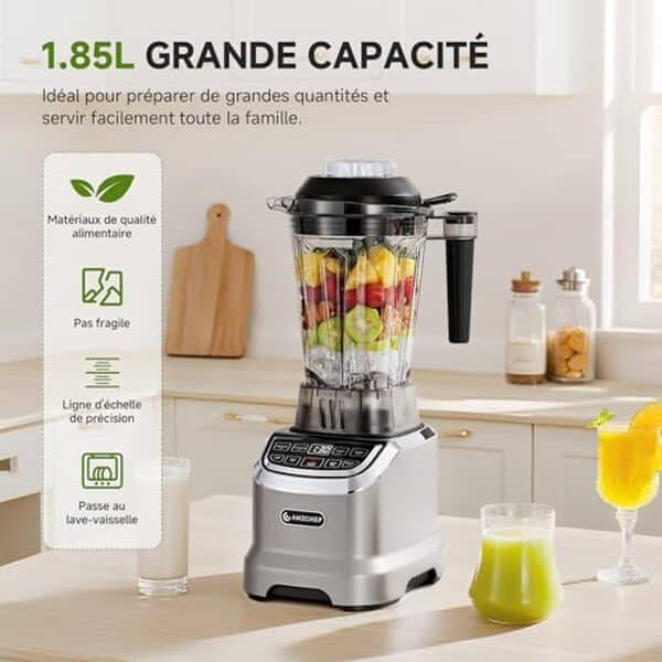Découvrez notre test complet du mixeur smoothie professionnel AMZCHEF 1800 W : puissance, performances et avis détaillé pour bien choisir votre appareil. 